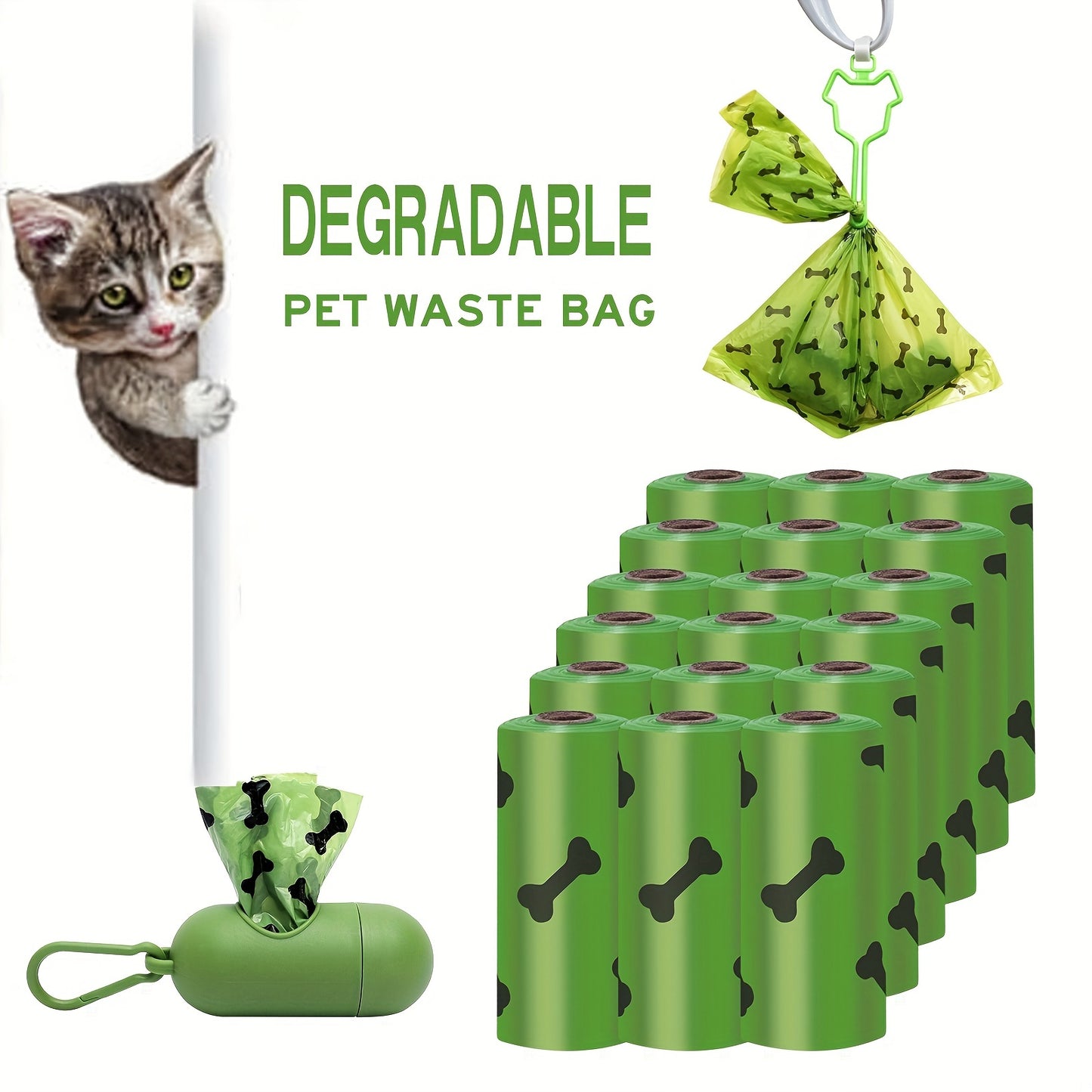 Biodegradable Pet Bags + Dispenser