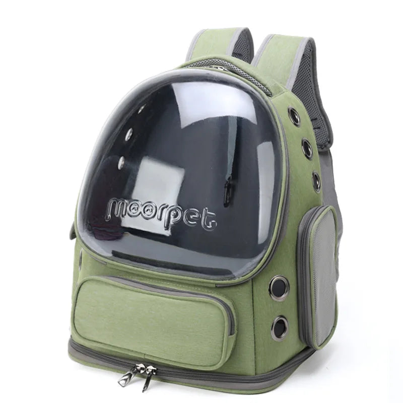Transparent Pet Backpack | Breathable Outdoor Bag for Cats & Small Dogs