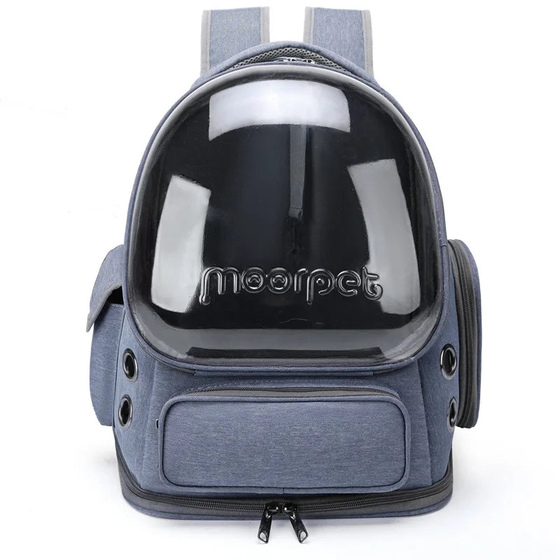Transparent Pet Backpack | Breathable Outdoor Bag for Cats & Small Dogs