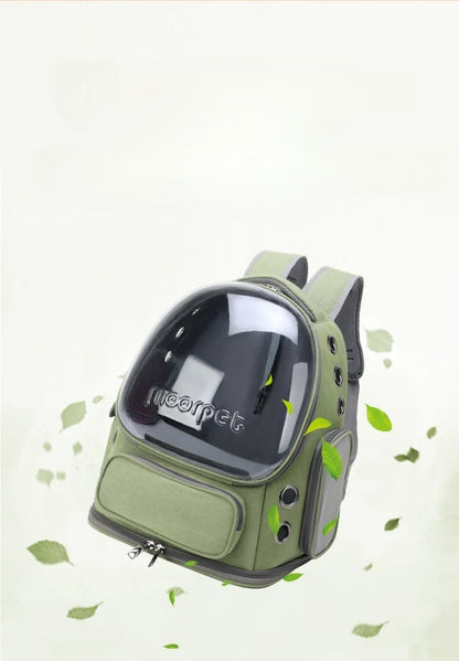 Transparent Pet Backpack | Breathable Outdoor Bag for Cats & Small Dogs