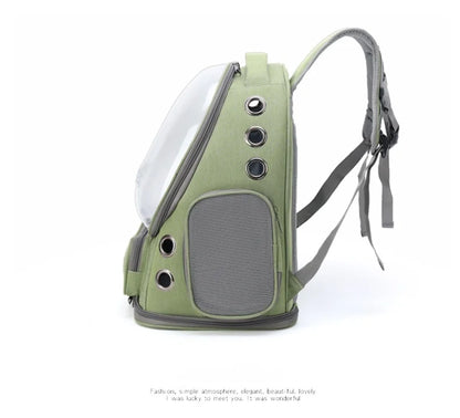 Transparent Pet Backpack | Breathable Outdoor Bag for Cats & Small Dogs