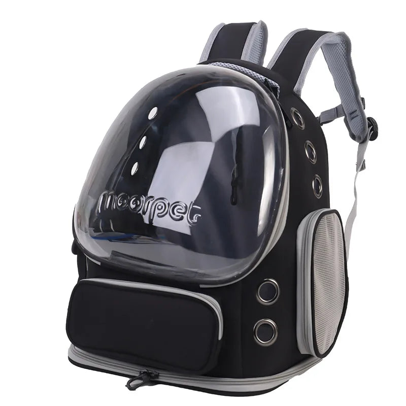 Transparent Pet Backpack | Breathable Outdoor Bag for Cats & Small Dogs