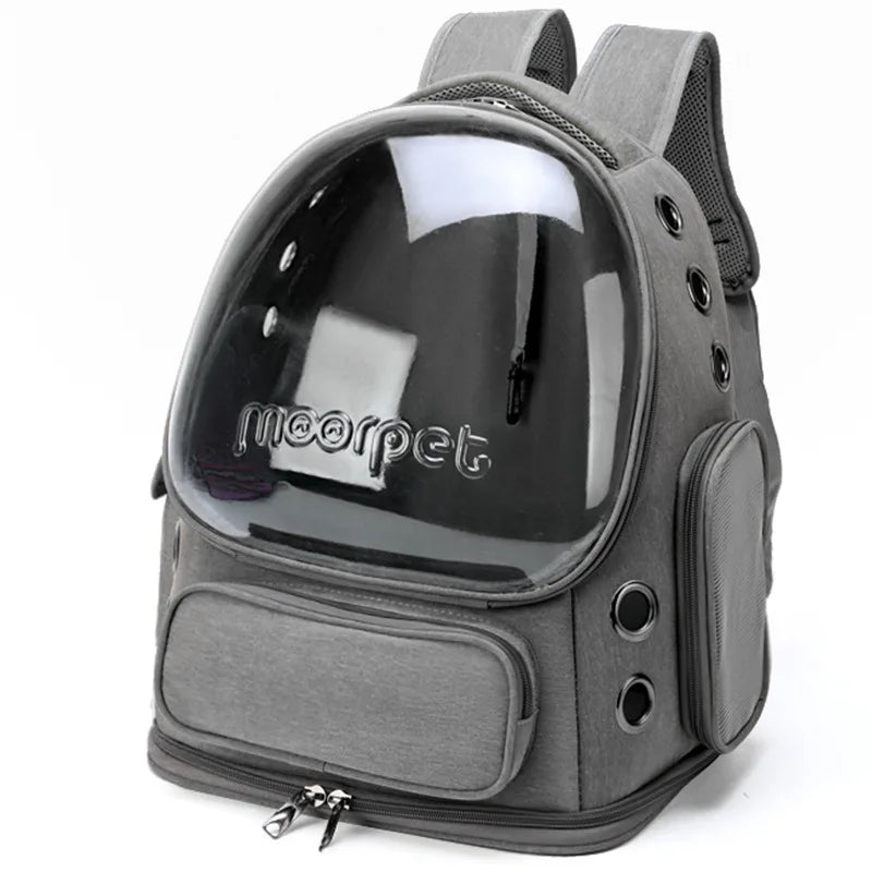 Transparent Pet Backpack | Breathable Outdoor Bag for Cats & Small Dogs
