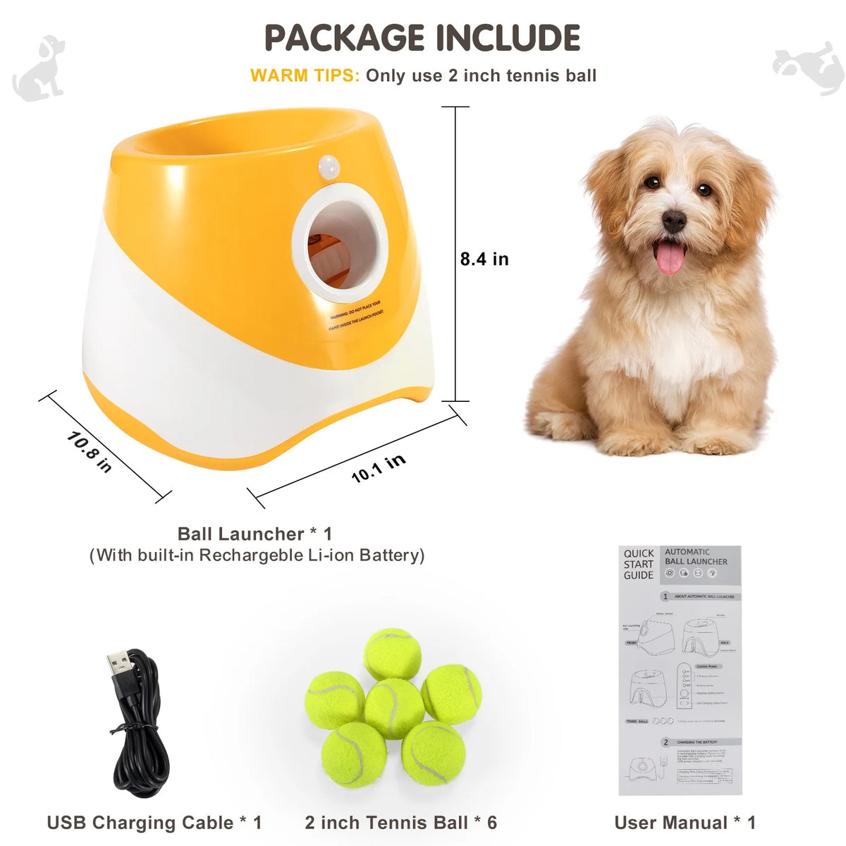 Automatic Ball Launcher with USB Charging