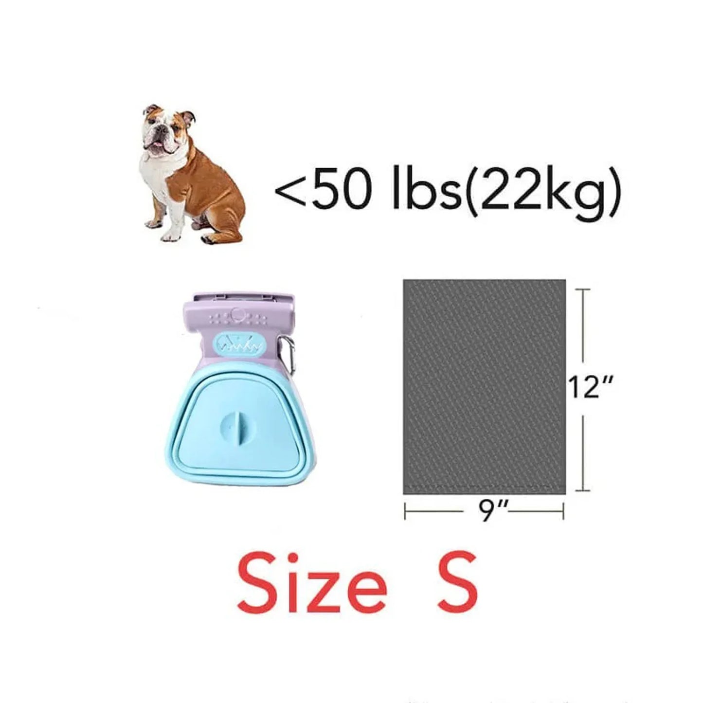 Compact Foldable Poop Bag Dispenser