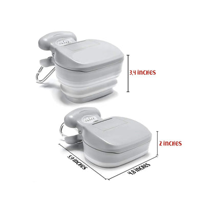 Compact Foldable Poop Bag Dispenser