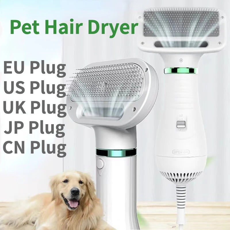 2-In-1 Pet Hair Dryers and Comb Brush