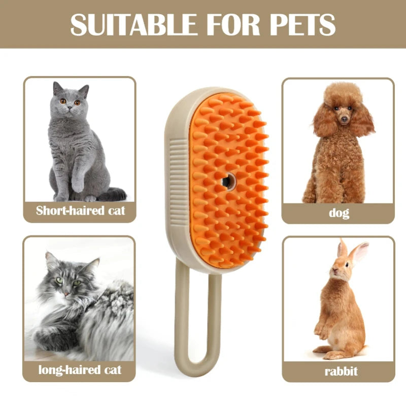 SoftGlide Rechargeable Steam Brush for Dogs & Cats