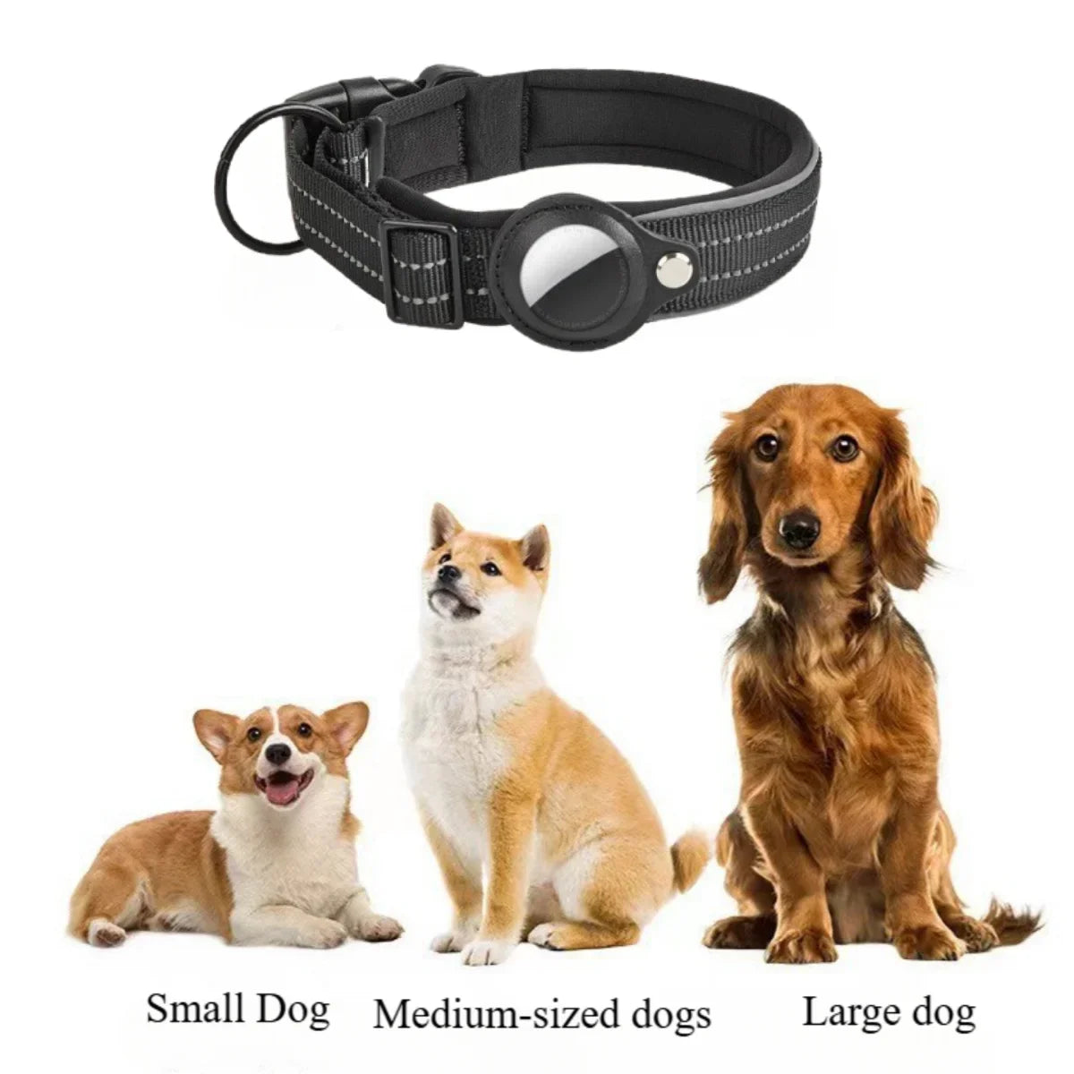 AirTag-Compatible GPS Tracking Dog Collar