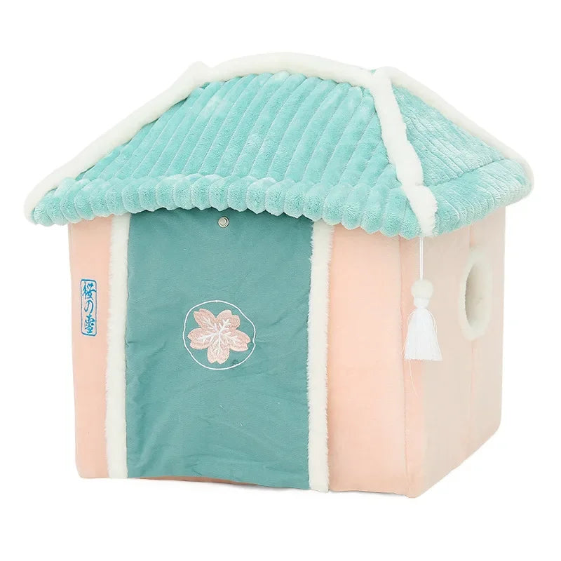 Washable Indoor Cat House (Cozy Hideaway Bed)