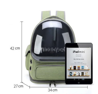 Transparent Pet Backpack | Breathable Outdoor Bag for Cats & Small Dogs