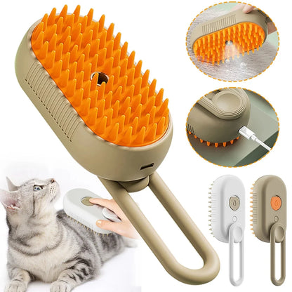 SoftGlide Rechargeable Steam Brush for Cats & Dogs