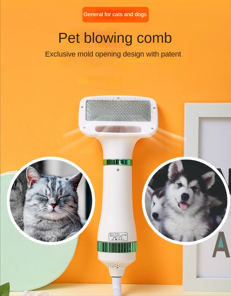 2-In-1 Pet Hair Dryers and Comb Brush