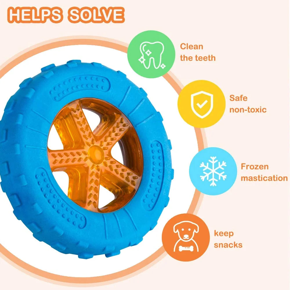 Rubber Dog Toys, Bite Resistant & Teeth Cleaning