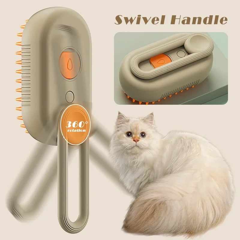SoftGlide Rechargeable Steam Brush for Dogs & Cats