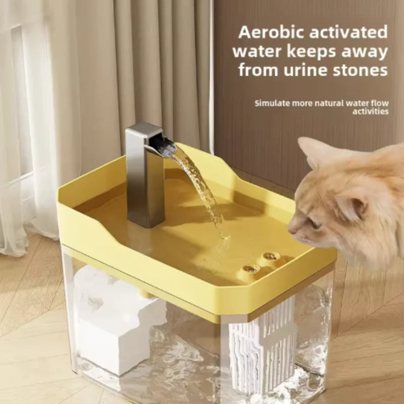 Automatic Cat Water Fountain - Keeps Water Fresh 24/7 So Your Pet Drinks More