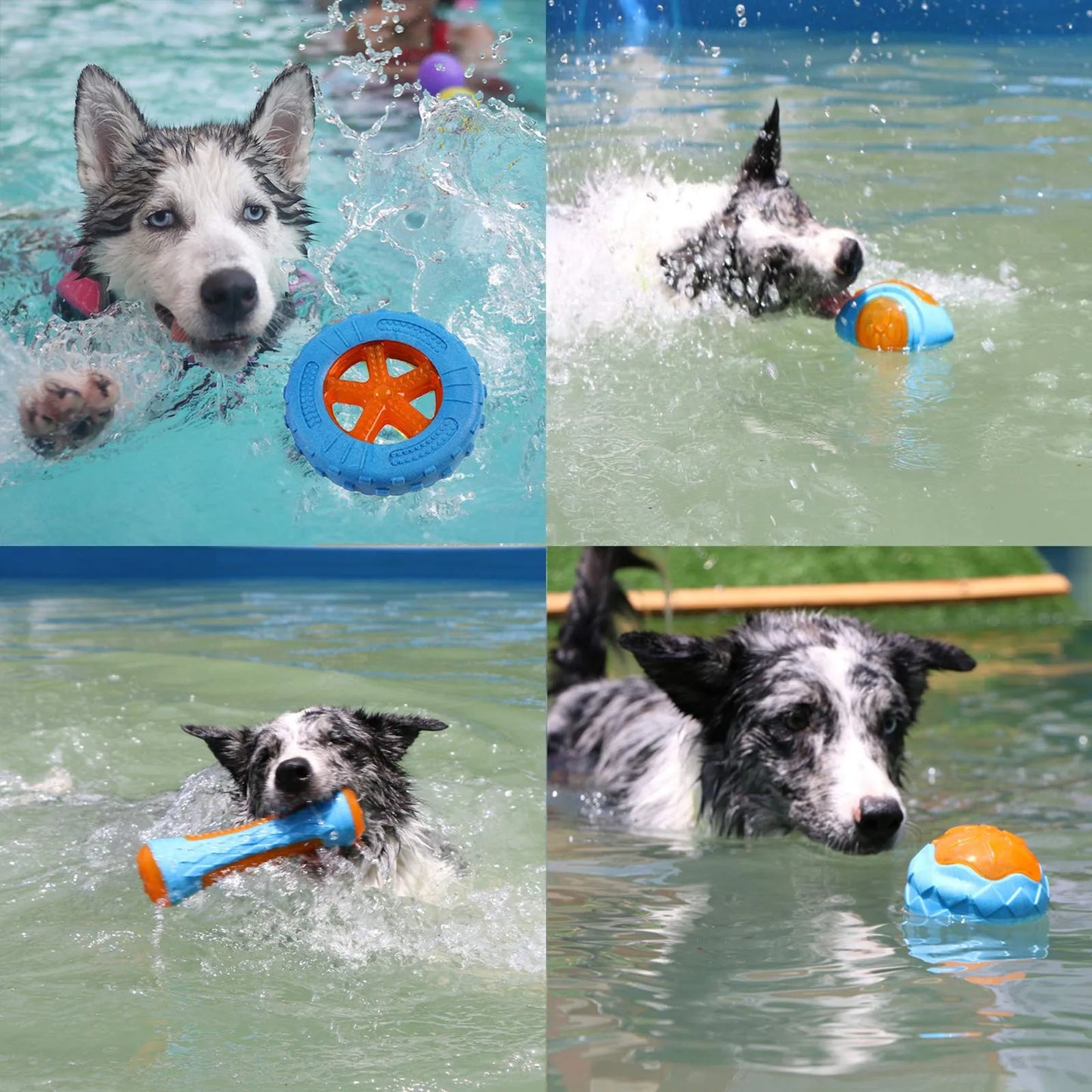 Rubber Dog Toys, Bite Resistant & Teeth Cleaning