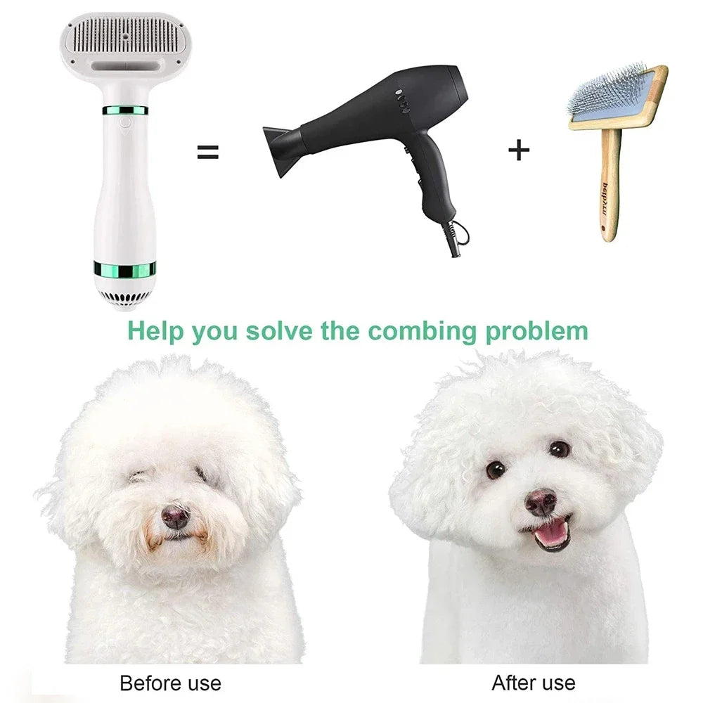 2-In-1 Pet Hair Dryers and Comb Brush