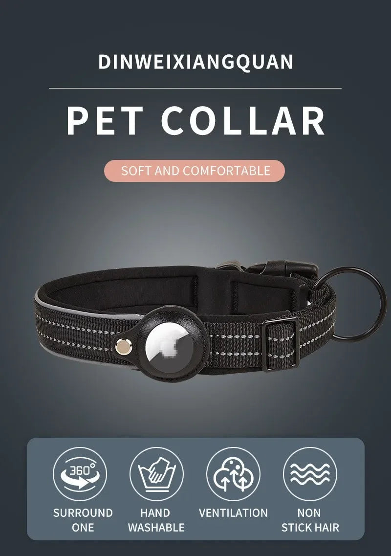 AirTag-Compatible GPS Tracking Dog Collar