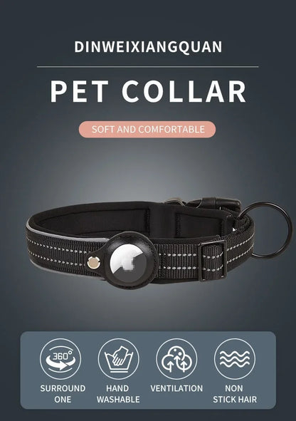 AirTag-Compatible GPS Tracking Dog Collar