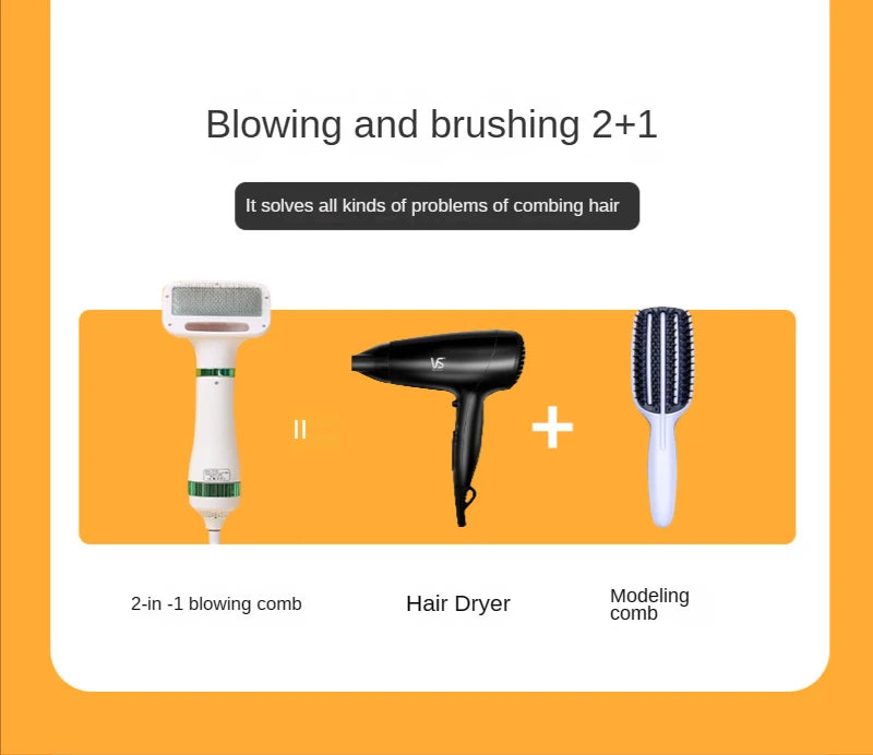 2-In-1 Pet Hair Dryers and Comb Brush