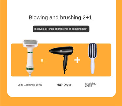 2-In-1 Pet Hair Dryers and Comb Brush