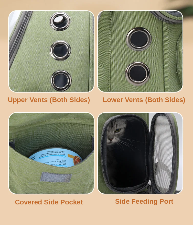 Transparent Pet Backpack | Breathable Outdoor Bag for Cats & Small Dogs