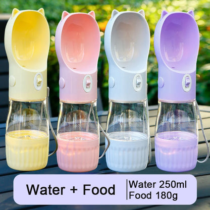 2 in 1 Portable Dog Water Bottle